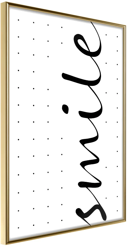 Αφίσα - Smile - 30x45 - Χρυσό - Χωρίς πασπαρτού φωτογραφία