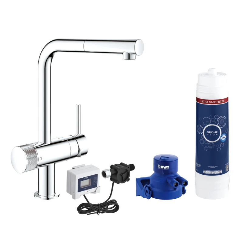 PoliHome Μπαταρία κουζίνας με φίλτρο νερού Grohe Blue Pure