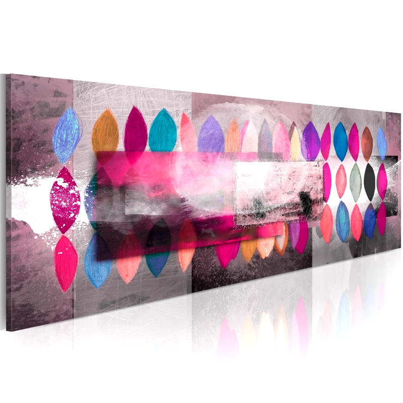PoliHome Χειροποίητα ζωγραφισμένος πίνακας - Color trends 120x40
