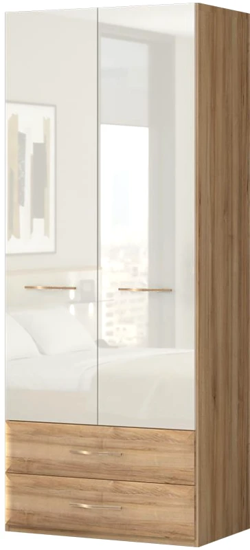 PoliHome Ντουλάπα δίφυλλη Giallo 2D2S