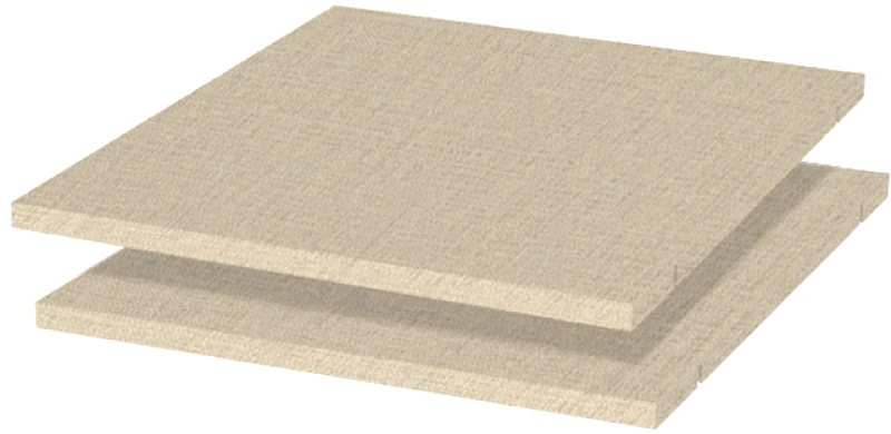 PoliHome Σετ 2 ράφια ντουλάπας Agate mini