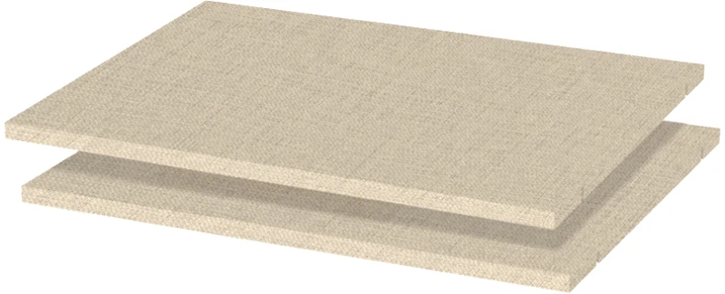 PoliHome Σετ 2 ράφια ντουλάπας Agate