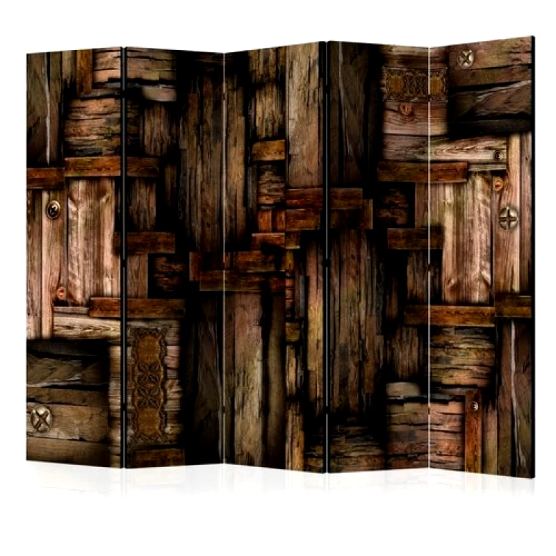 PoliHome Διαχωριστικό με 5 τμήματα - Wooden puzzle II [Room Dividers]