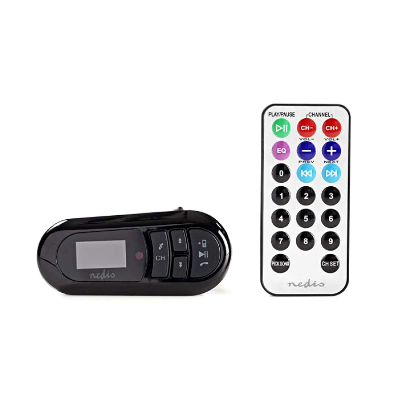 PoliHome Αναμεταδότης FM αυτοκινήτου Nedis CATR100BK με bluetooth μικρόφωνο