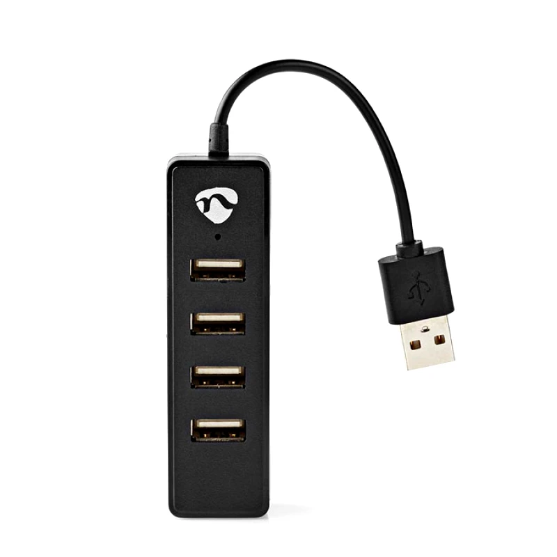 PoliHome USB 2.0 Hub 4 θυρών Nedis UHUBU2420BK