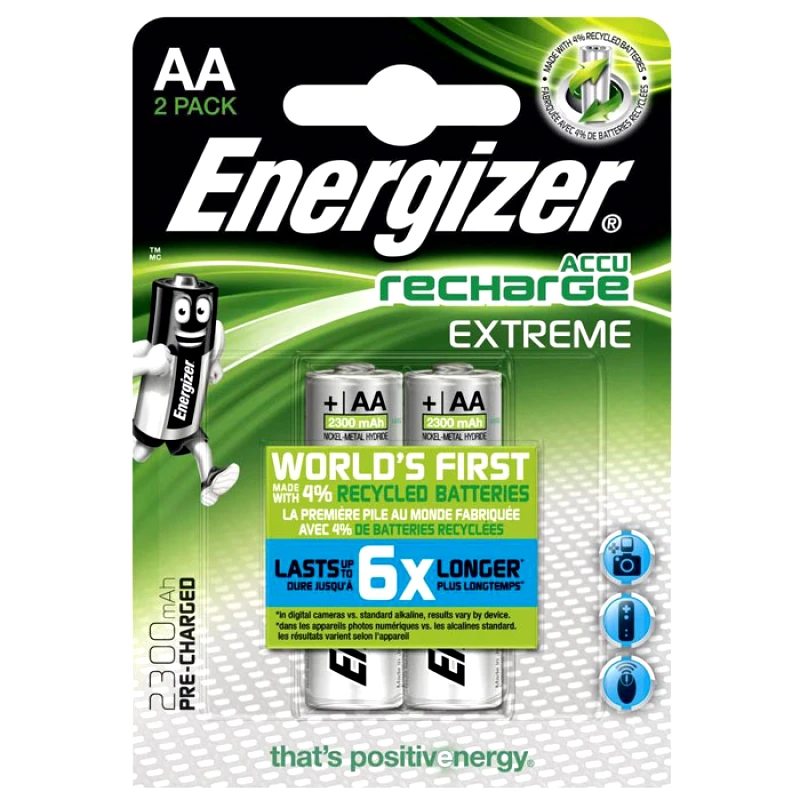 PoliHome Επαναφορτιζόμενες μπαταρίες Energizer Extreme AA-HR6 2300mAh Ni-MH 1.2V