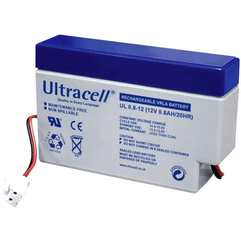 PoliHome Μπαταρίες μολύβδου Ultracell 12V 0.8Ah JST