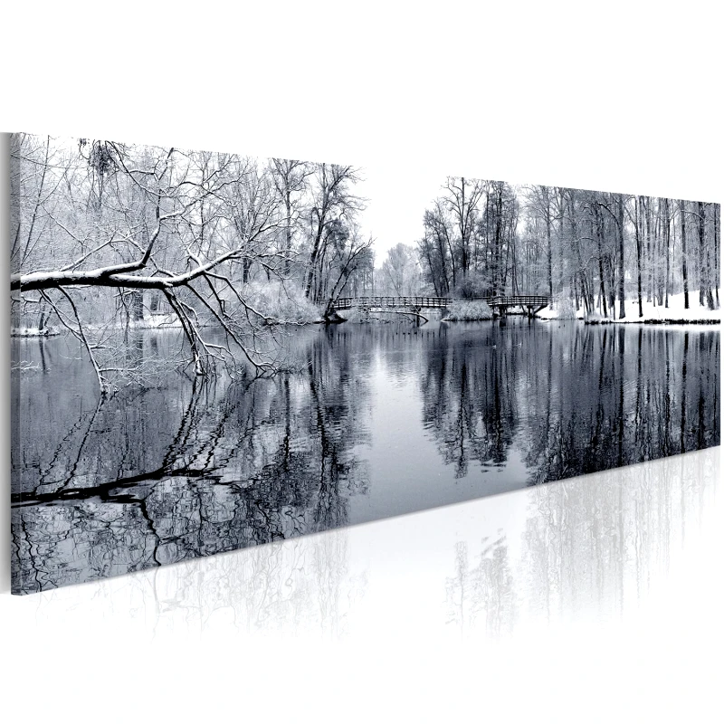 PoliHome Πίνακας - landscape: winter 135x45