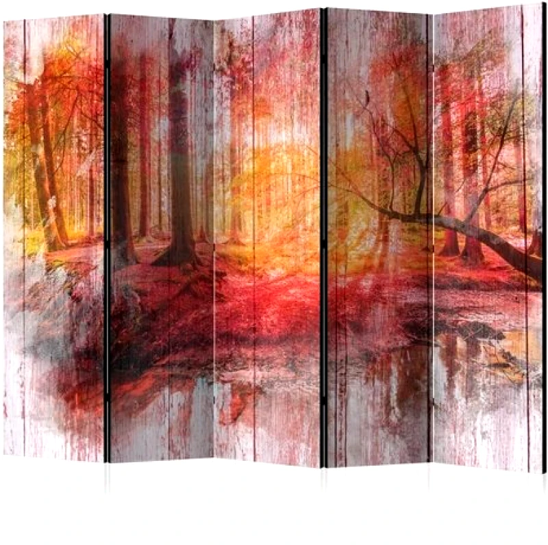 PoliHome Διαχωριστικό με 5 τμήματα - Autumnal Forest II [Room Dividers]