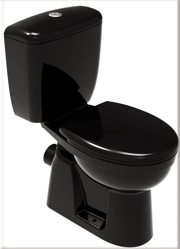PoliHome Σετ λεκάνης Gloria Porta Black