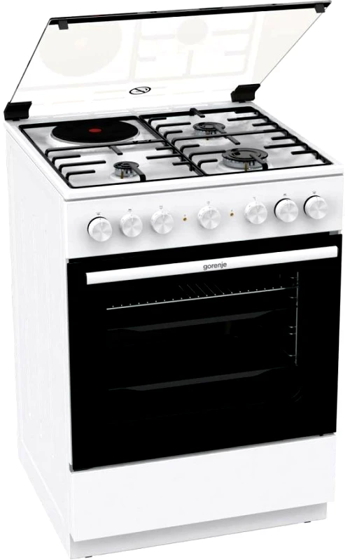 PoliHome Κουζίνα αερίου 3+1 ΛΕΥΚΗ - GK6B41WD