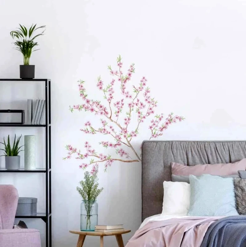 PoliHome Διακοσμητικά αυτοκόλλητα τοίχου Peach Brance L