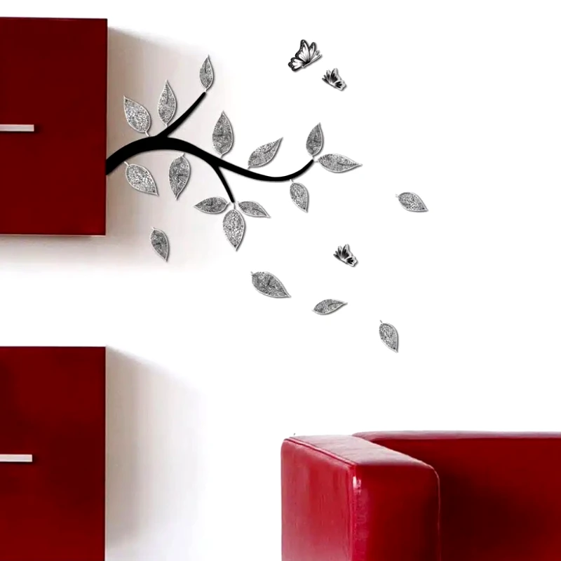 PoliHome Διακοσμητικά αφρώδη αυτοκόλλητα τοίχου 3D Branch M