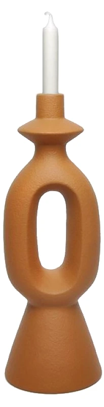 PoliHome Κεραμικό κηροπήγιο Brown
