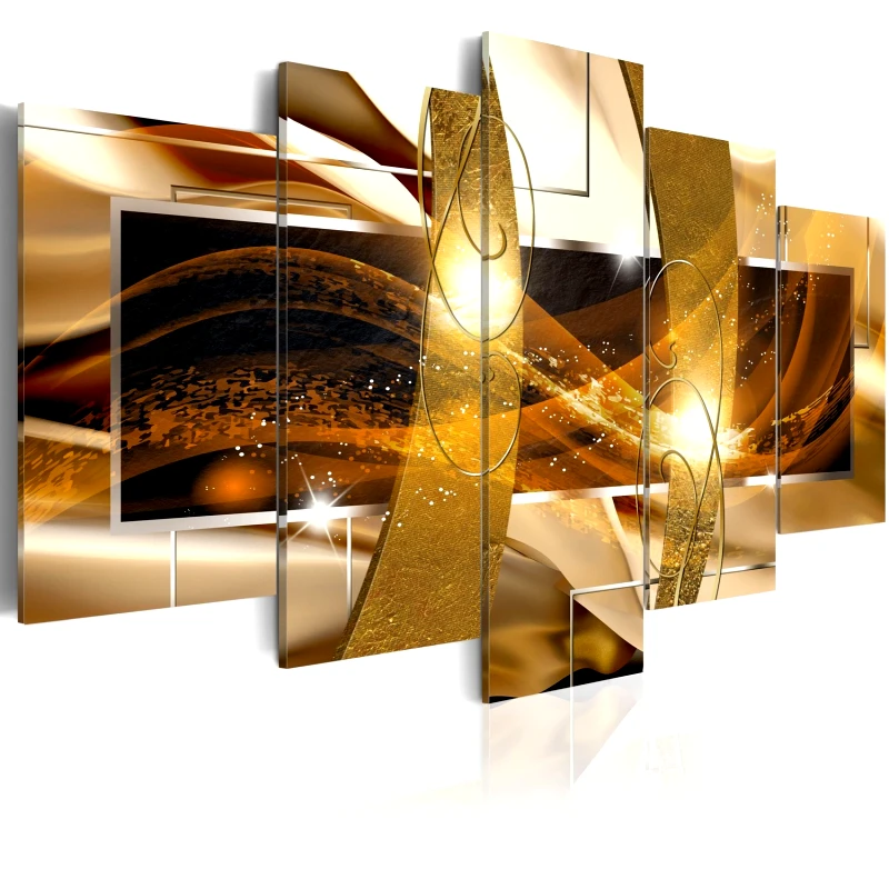 PoliHome Πίνακας - Golden Lava 100x50