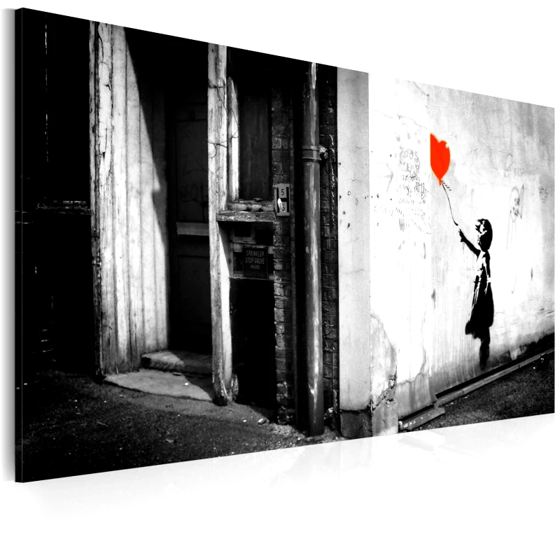 PoliHome Πίνακας - Girl with balloon (Banksy) 60x40