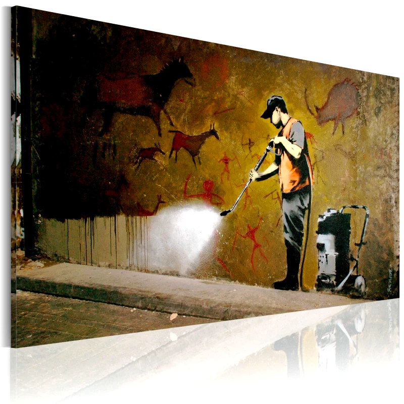 PoliHome Πίνακας - Whitewashing Lascaux (Banksy) 60x40
