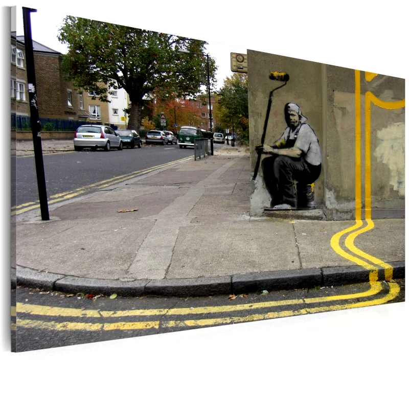 PoliHome Πίνακας - Yellow flower (Banksy) 60x40