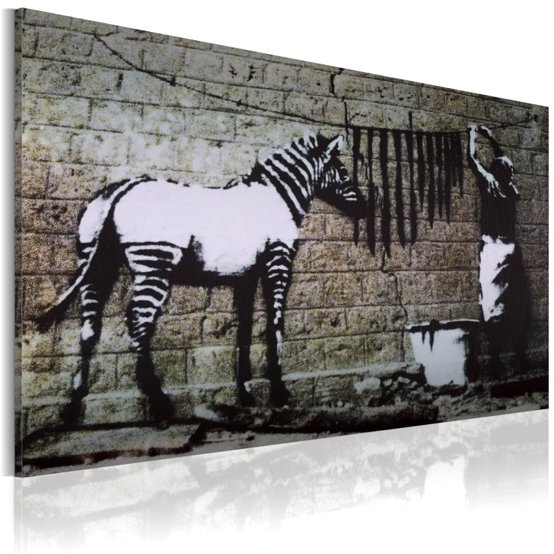 Πίνακας - Zebra washing (Banksy) 60x40 φωτογραφία