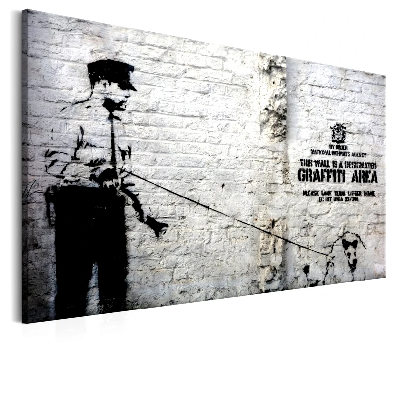 PoliHome Πίνακας - Graffiti Area (Police and a Dog) by Banksy 120x80