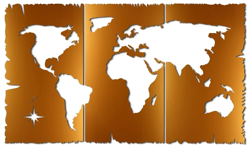 PoliHome Διακοσμητικό τοίχου World map