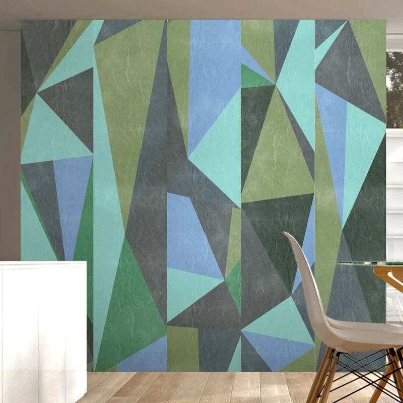 PoliHome Φωτοταπετσαρία - Gray triangles 50x1000