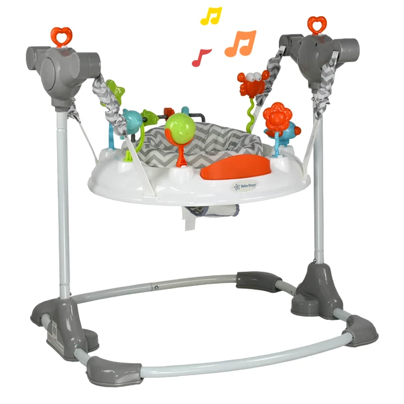 PoliHome Τραμπολίνο Bebe Stars Sea Animals Steel Gray