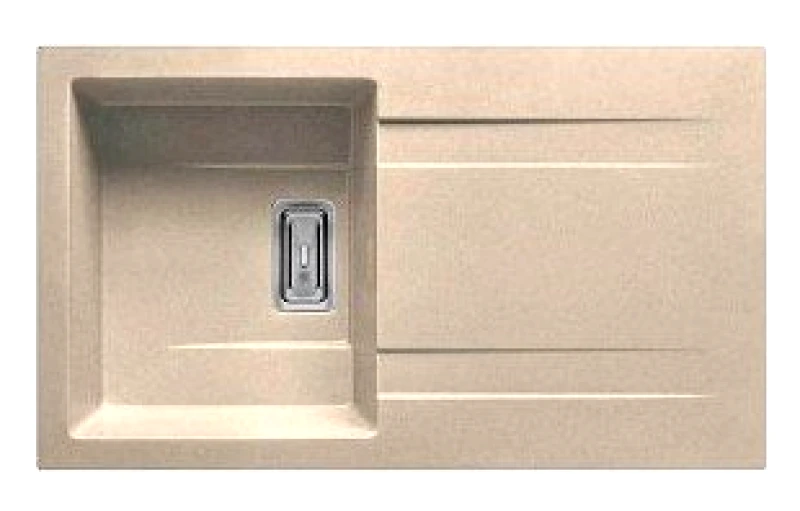Νεροχύτης Pyramis Kartesio 1B 1D-Beige-Μήκος: 86 εκ. φωτογραφία