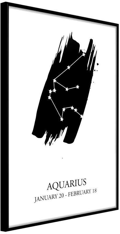 Αφίσα - Zodiac: Aquarius I - 30x45 - Μαύρο - Χωρίς πασπαρτού φωτογραφία