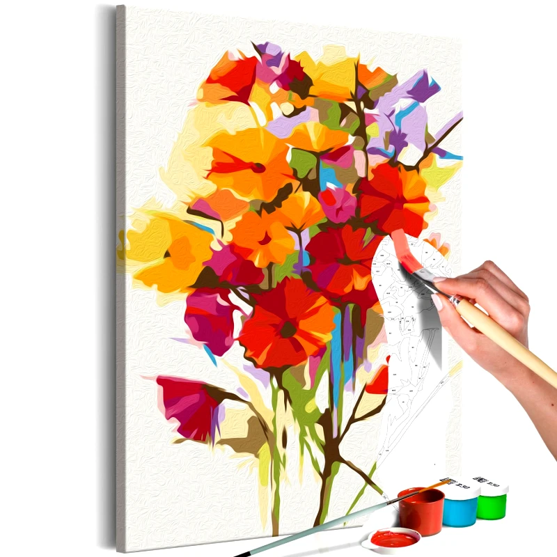 PoliHome Πίνακας για να τον ζωγραφίζεις - Summer Flowers 40x60