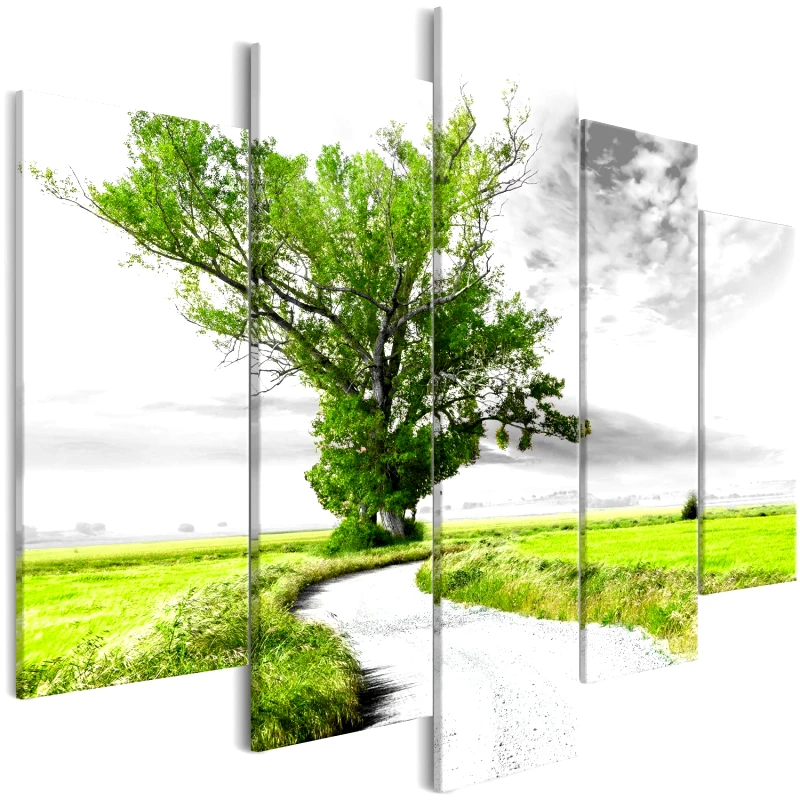 PoliHome Πίνακας - Lone Tree (5 Parts) Green 225x100