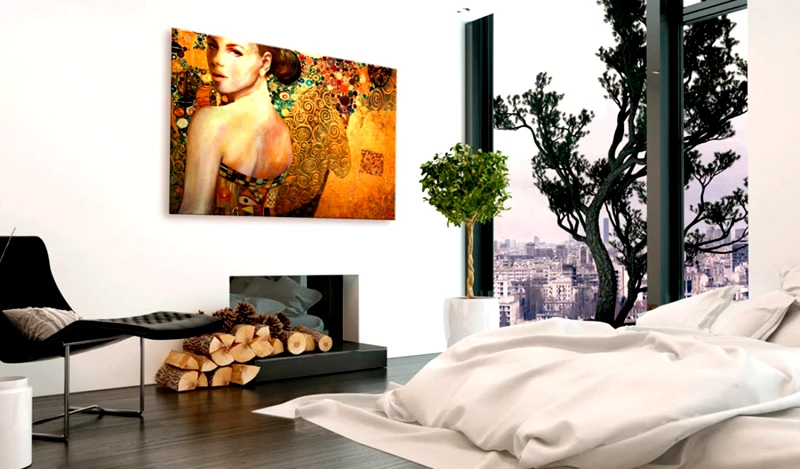 Πίνακας - Golden Lady 90x60 φωτογραφία