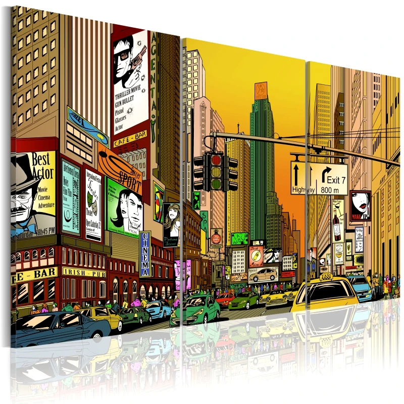 Πίνακας - Cartoon NYC 60x40 φωτογραφία
