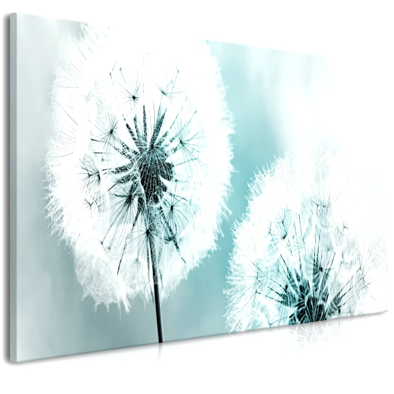 PoliHome Πίνακας - Fluffy Dandelions (1 Part) Blue Wide 100x45