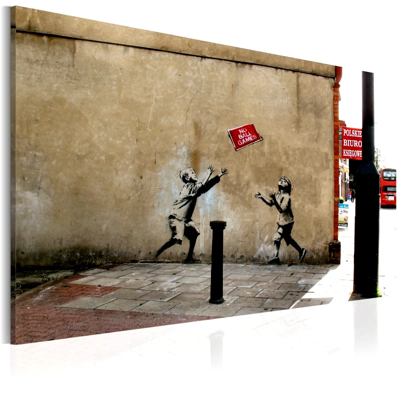 PoliHome Πίνακας - No ball games (Banksy) 60x40
