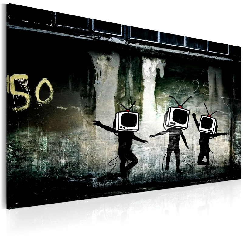 PoliHome Πίνακας - TV heads dance (Banksy) 60x40