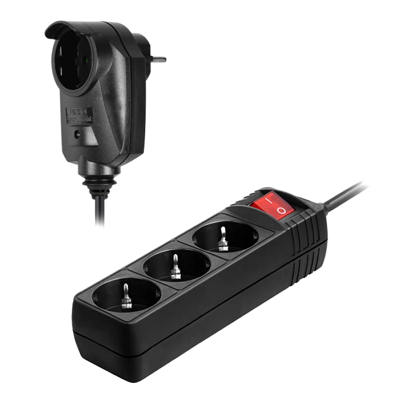 PoliHome Πολύμπριζο 3+1 θέσεων Sonora S1PSB301 surge protect με διακόπτη