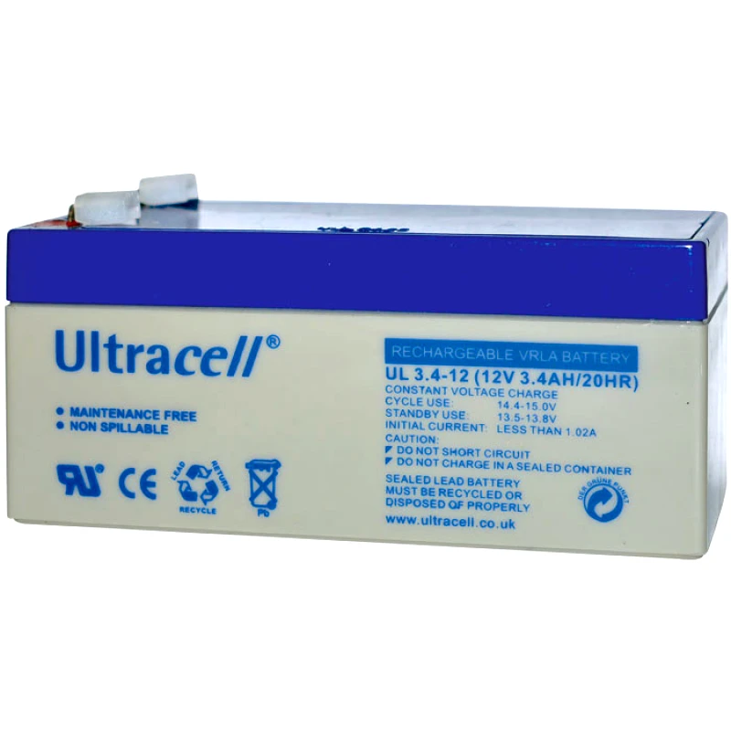 PoliHome Μπαταρίες μολύβδου Ultracell 12V 3.4Ah F1