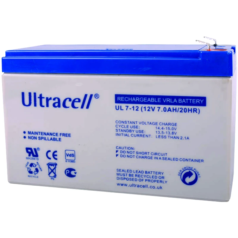 PoliHome Μπαταρίες μολύβδου Ultracell 12V 7Ah F1