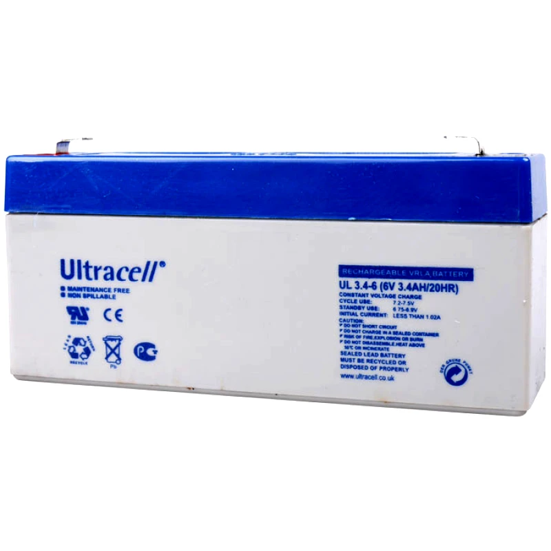 PoliHome Μπαταρίες μολύβδου Ultracell 6V 3.4Ah F1