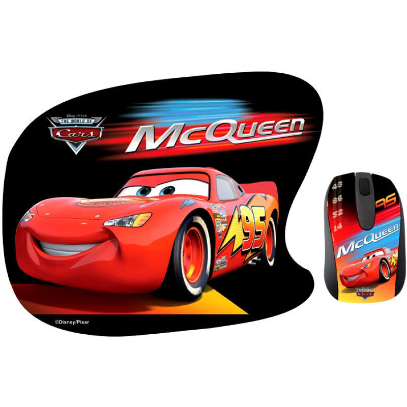 PoliHome Σετ mini οπτικό ποντίκι και mousepad Cars Disney TP1001