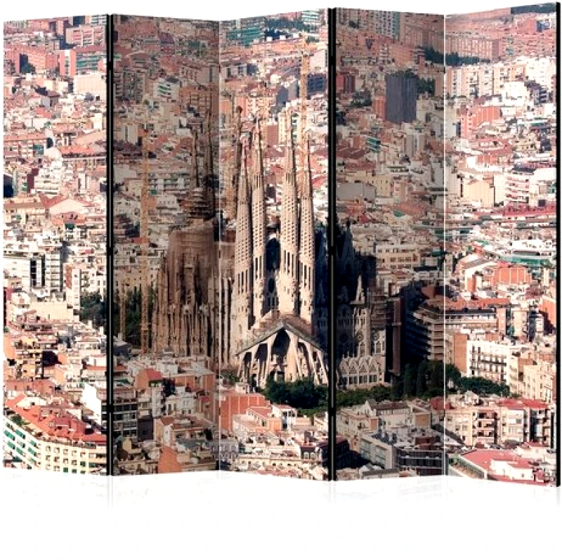 PoliHome Διαχωριστικό με 5 τμήματα - Heart of Barcelona II [Room Dividers]
