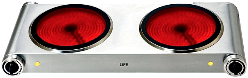 PoliHome Ηλεκτρική κεραμική εστία Life Ceramica διπλή