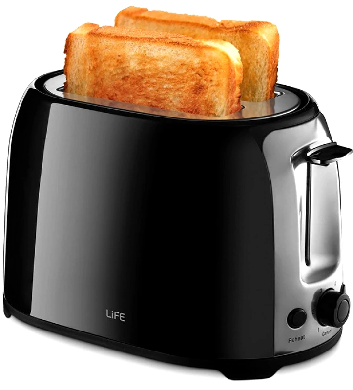 PoliHome Φρυγανιέρα Life Crispy Black