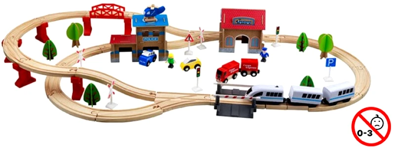 PoliHome Παιδικός σιδηρόδρομος με τρενάκι Joyland Wagon