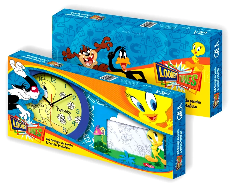 PoliHome Σετ ρολόι τοίχου κορνίζα Tweety Ango