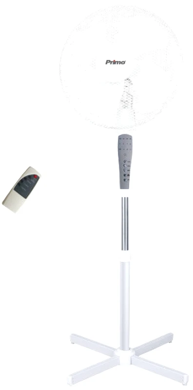 PoliHome Ανεμιστήρας ορθοστάτης 16'' PRSF-80504 Primo με τηλεχειριστήριο 50W