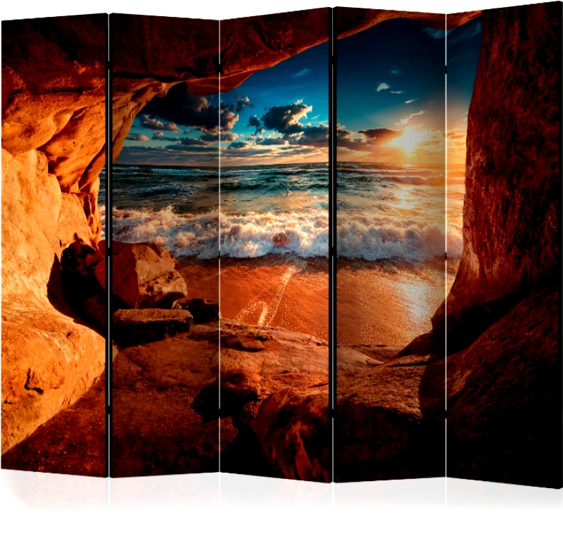 PoliHome Διαχωριστικό με 5 τμήματα - Cave: Beach II [Room Dividers]