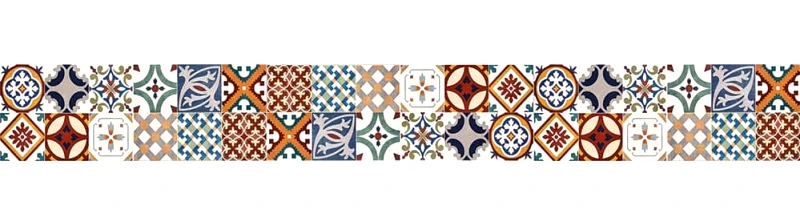 PoliHome Μπορντούρα προστασίας τοίχων κουζίνας Red Tiles