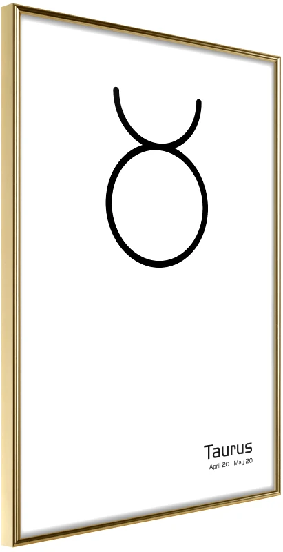 Αφίσα - Zodiac: Taurus II - 30x45 - Χρυσό - Χωρίς πασπαρτού φωτογραφία